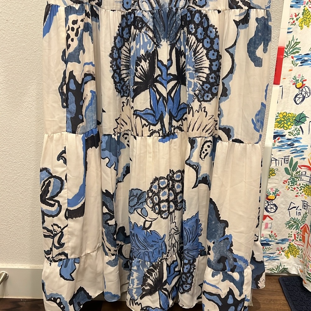 Johanna Ortiz Constellation Of Traits Crepe Tiered Maxi Dress - Picture 10 of 10